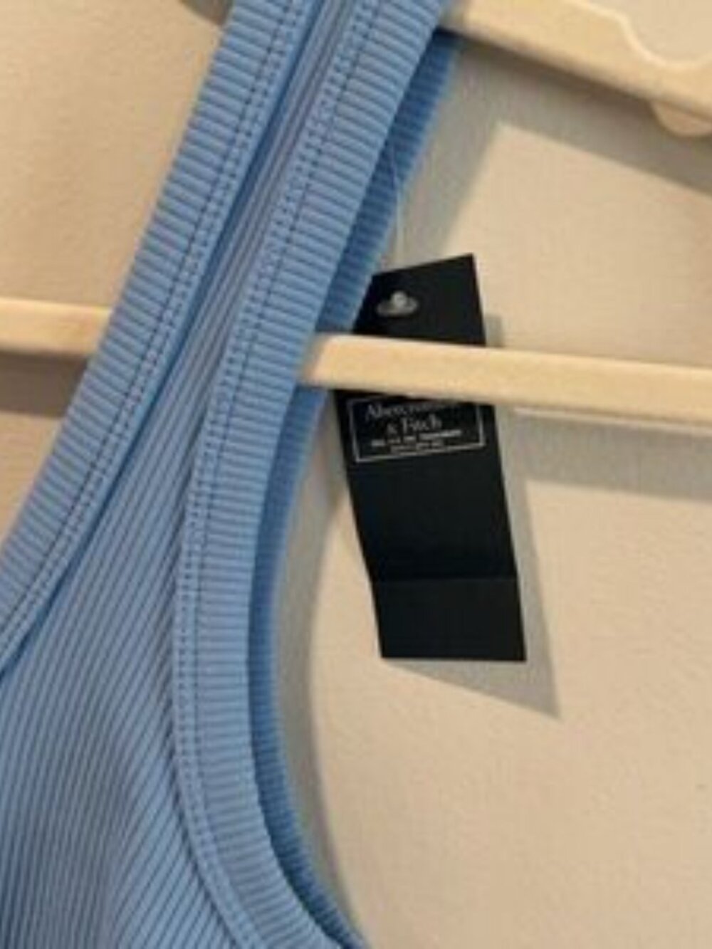 Light Blue Ribbed Bodysuit - Picture 3 of 5
